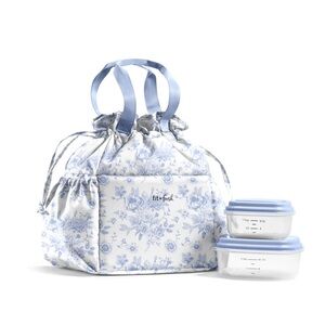 Fit & Fresh Blue Floral Lunch Bag with Containers
